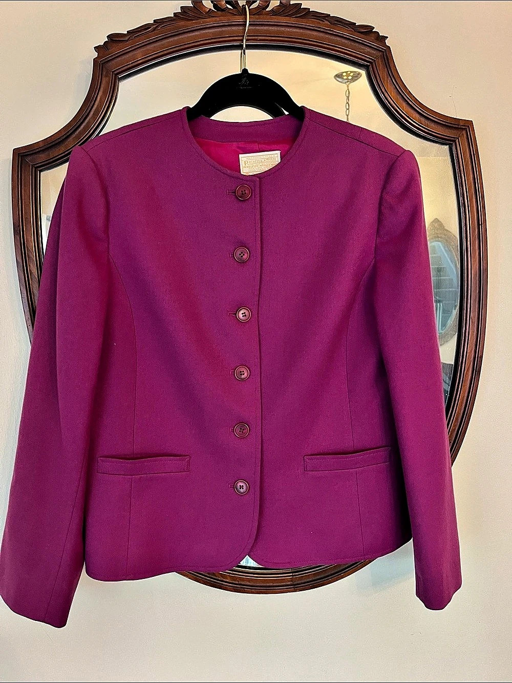 Pendleton Wool Lined Blazer in Pink Size 16 Like New